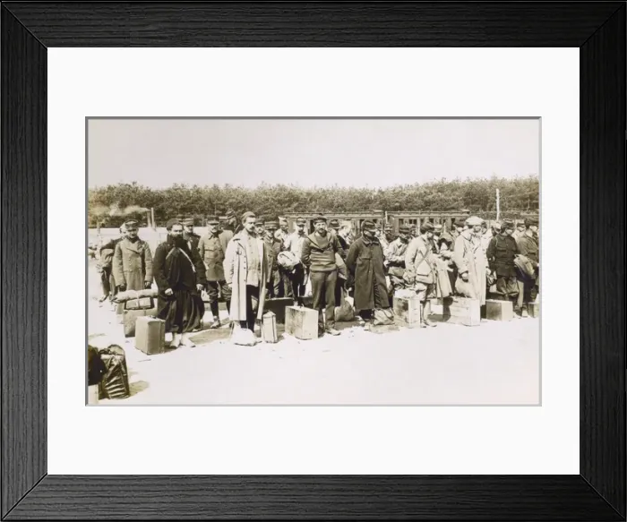 Framed Print : Prisoners of the Germans during WWI Framed Print : Prisoners of the Germans during WWI
