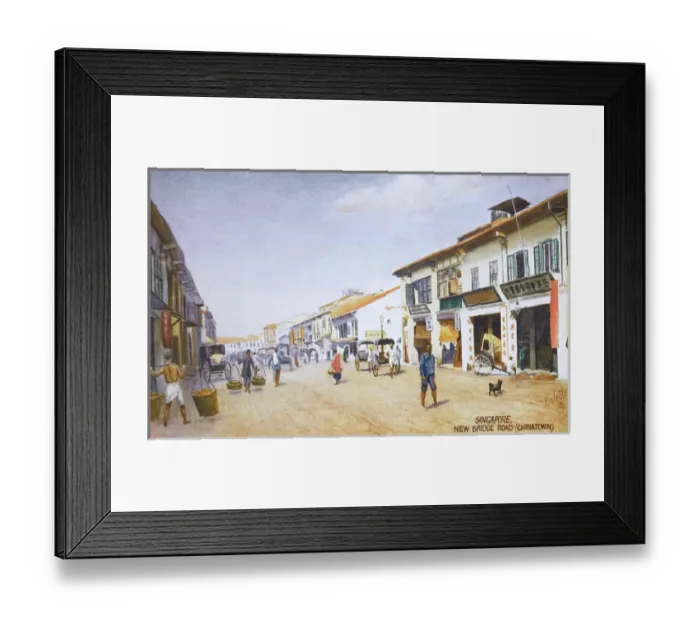 Framed Print : Singapore - New Bridge Road (Chinatown) Framed Print : Singapore - New Bridge Road (Chinatown)