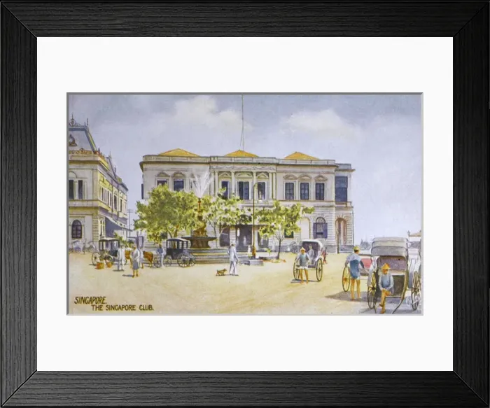 Framed Print : Singapore - The Singapore Club Framed Print : Singapore - The Singapore Club
