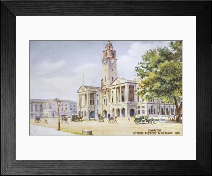 Framed Print : Singapore - Victoria Theatre & Memorial Hall Framed Print : Singapore - Victoria Theatre & Memorial Hall
