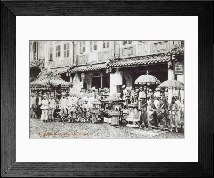 Framed Print : Singapore - Chinese Funeral Party Framed Print : Singapore - Chinese Funeral Party