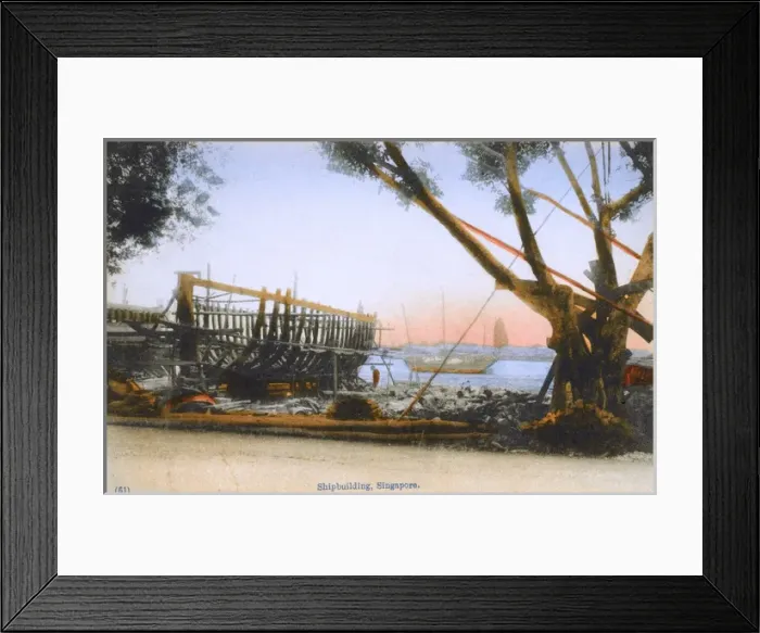 Framed Print : Shipbuilding in Singapore Framed Print : Shipbuilding in Singapore