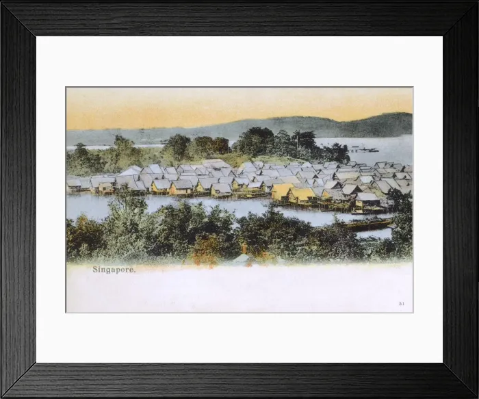 Framed Print : Singapore - Stilt Houses Framed Print : Singapore - Stilt Houses
