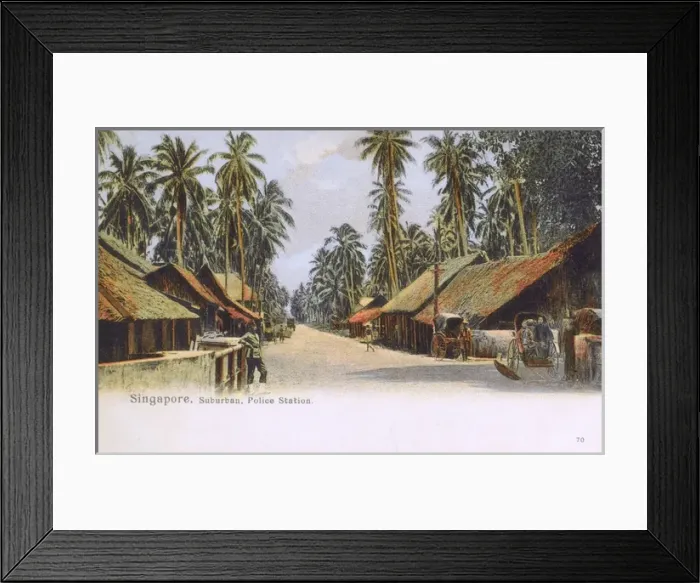 Framed Print : Singapore - Suburban Police Station Framed Print : Singapore - Suburban Police Station