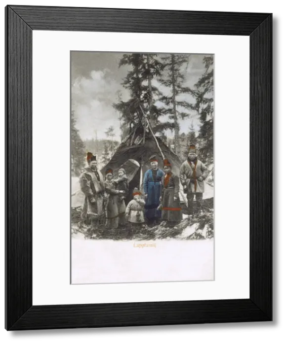 Framed Print : Sami Family, Sweden Framed Print : Sami Family, Sweden