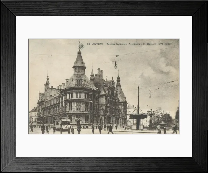 Framed Print : Banque Nationale at Antwerp, Belgium Framed Print : Banque Nationale at Antwerp, Belgium