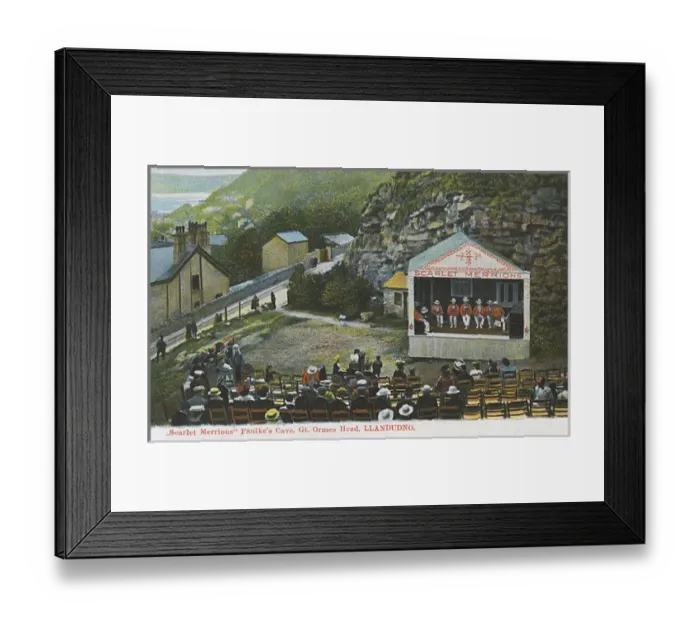 Framed Print : Scarlet Merrions performing at Faulkes Cave, Llandudno Framed Print : Scarlet Merrions performing at Faulkes Cave, Llandudno