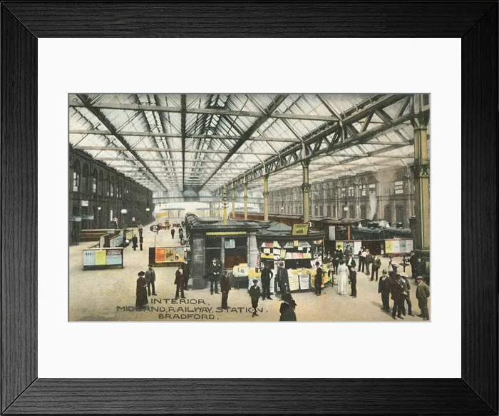 Framed Print : Midland Railway Station (Interior), Bradford Framed Print : Midland Railway Station (Interior), Bradford