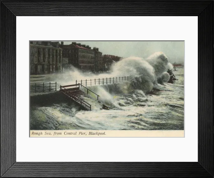 Framed Print : Rough Sea - Blackpool, Lancashire Framed Print : Rough Sea - Blackpool, Lancashire