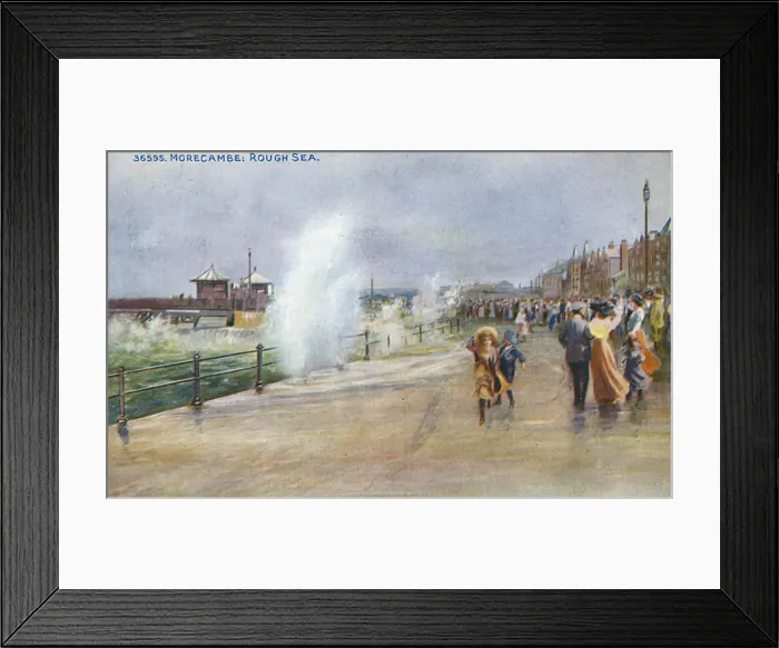 Framed Print : Rough Sea - Morecambe, Lancashire Framed Print : Rough Sea - Morecambe, Lancashire
