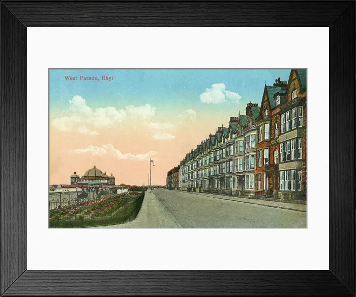 Framed Print : Rhyl, Denbighshire, Clywd, Wales - West Parade Framed Print : Rhyl, Denbighshire, Clywd, Wales - West Parade