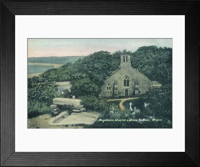 Framed Print : Heysham Church and Stone Coffin - Lancashire Framed Print : Heysham Church and Stone Coffin - Lancashire