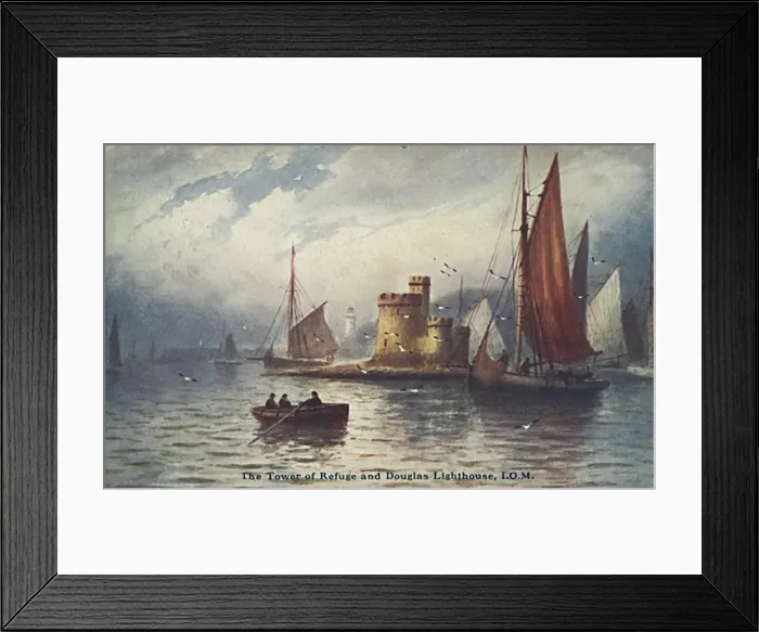 Framed Print : Tower of Refuge and Douglas Lighthouse - Isle of Man Framed Print : Tower of Refuge and Douglas Lighthouse - Isle of Man