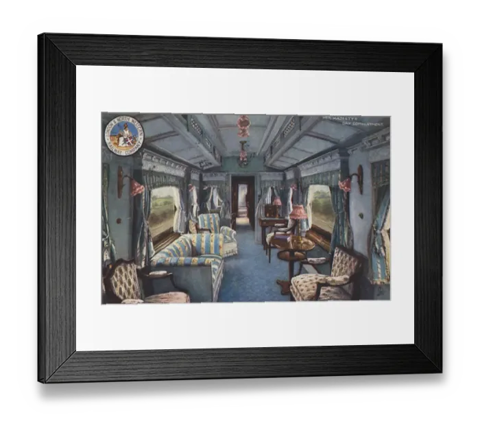 Framed Print : Interior of Her Majestys oppulent Day Compartment Framed Print : Interior of Her Majestys oppulent Day Compartment