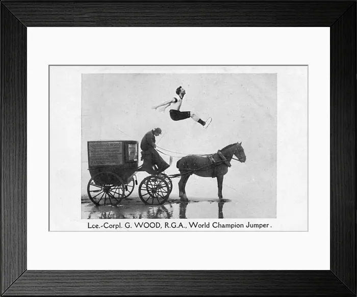 Framed Print : Lance Corporal G. Wood - World Champion Jumper Framed Print : Lance Corporal G. Wood - World Champion Jumper