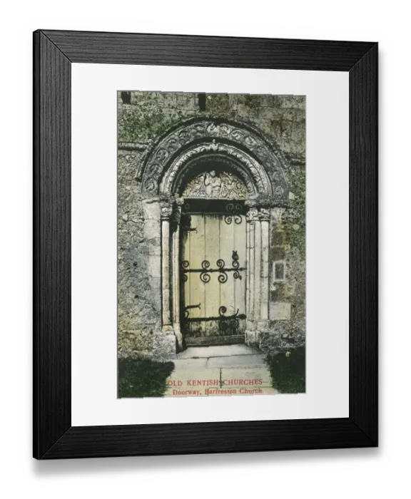 Framed Print : The Norman Doorway at Barfeston Church, Kent Framed Print : The Norman Doorway at Barfeston Church, Kent