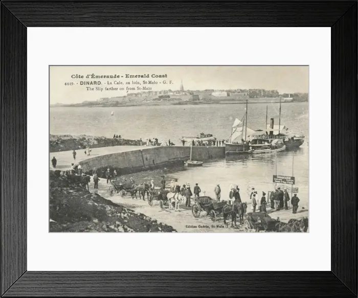 Framed Print : Emerald Coast - Dinard - The slip beyond St. Malo, France Framed Print : Emerald Coast - Dinard - The slip beyond St. Malo, France