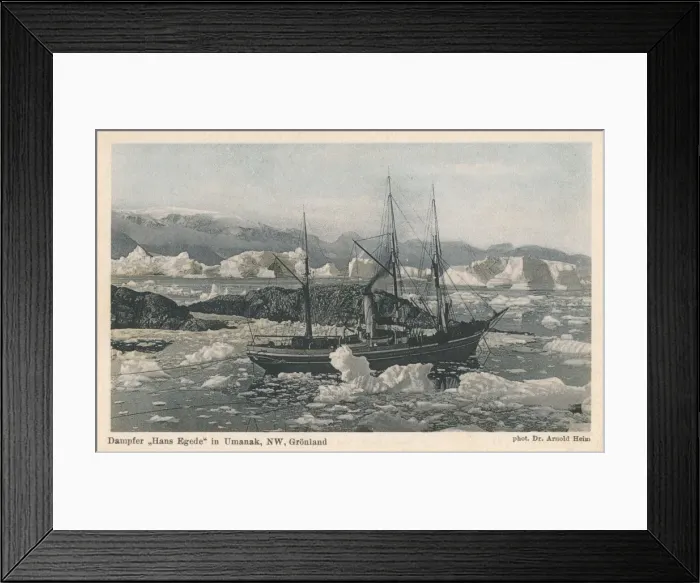 Framed Print : Steamer Hans Egede at Uummannaq, Greenland Framed Print : Steamer Hans Egede at Uummannaq, Greenland