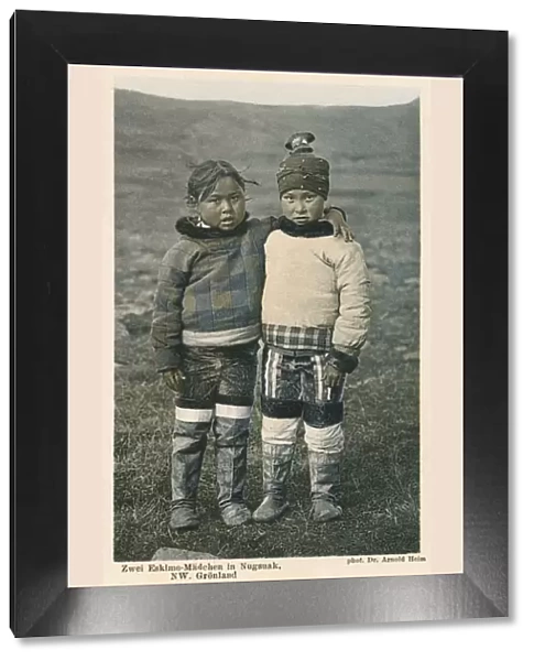 Two Inuit Girls - Nugsuak, Qsuitsup, Greenland