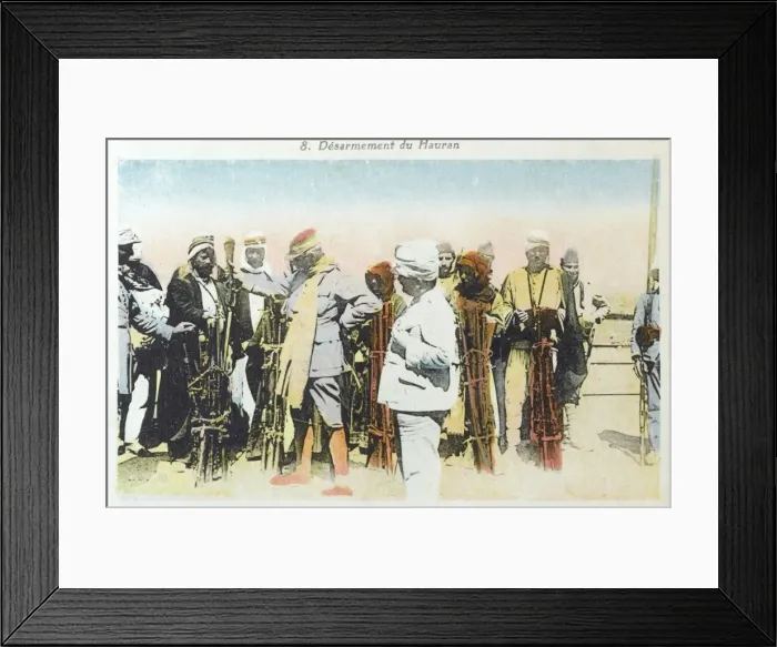 Framed Print : Syria - Weapons taken from Arab fighters by the French Framed Print : Syria - Weapons taken from Arab fighters by the French