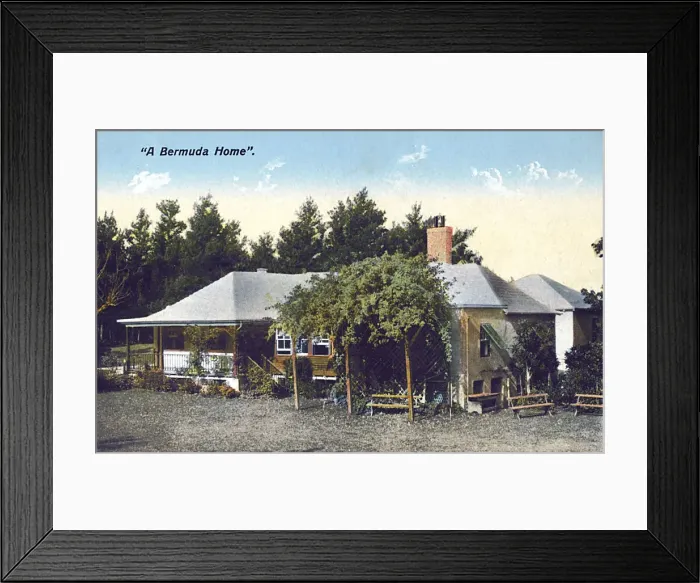 Framed Print : Bermuda - Typical Bermuda Home Framed Print : Bermuda - Typical Bermuda Home