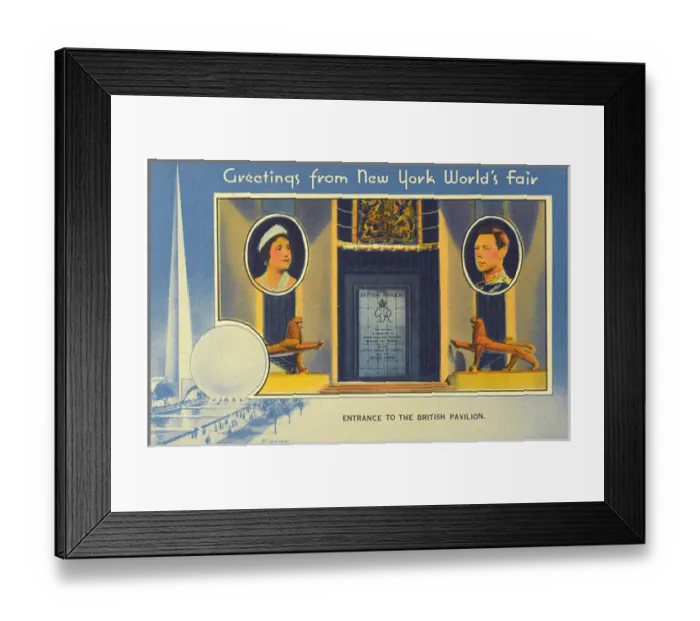 Framed Print : New York Worlds Fair - Entrance to the British Pavilion Framed Print : New York Worlds Fair - Entrance to the British Pavilion