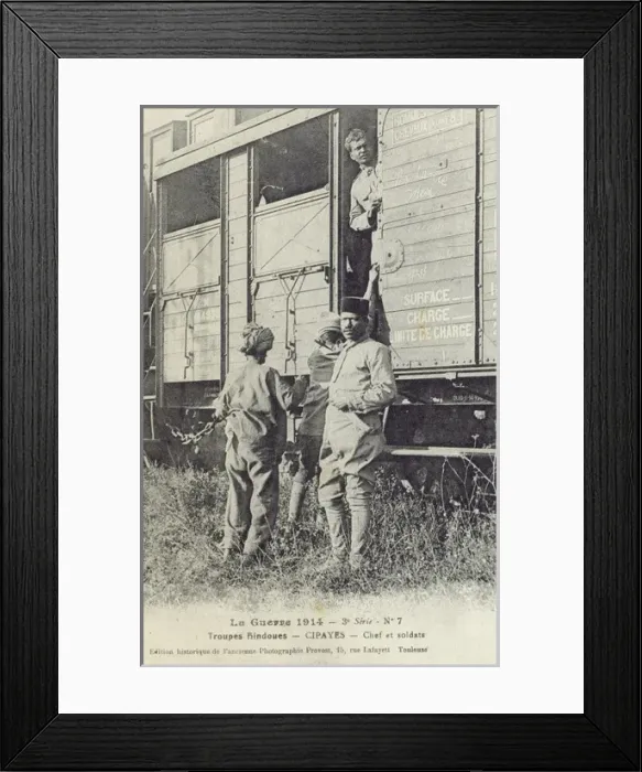 Framed Print : Indian Sepoy soldiers at the Western Front - WWI Framed Print : Indian Sepoy soldiers at the Western Front - WWI