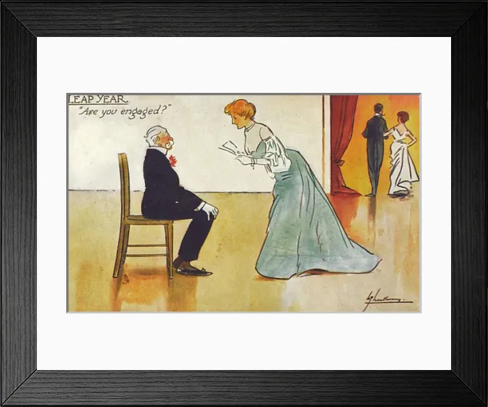 Framed Print : Leap Year - A young woman pops the question Framed Print : Leap Year - A young woman pops the question