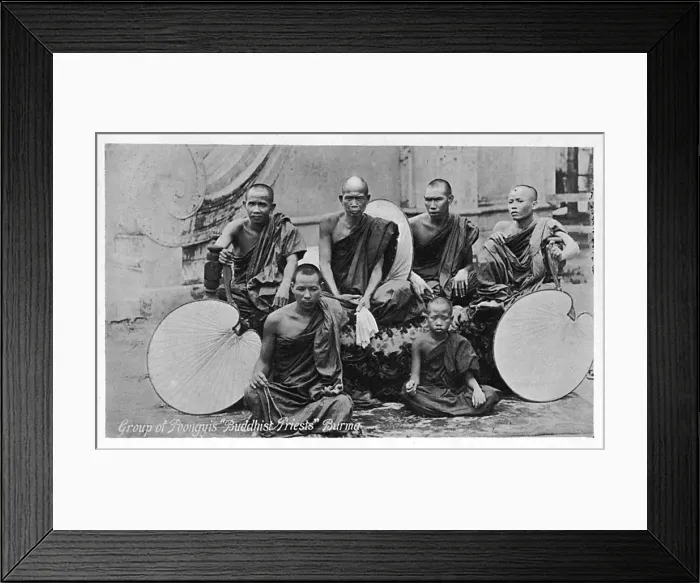 Framed Print : Group of Buddhist Monks, Myanmar Framed Print : Group of Buddhist Monks, Myanmar