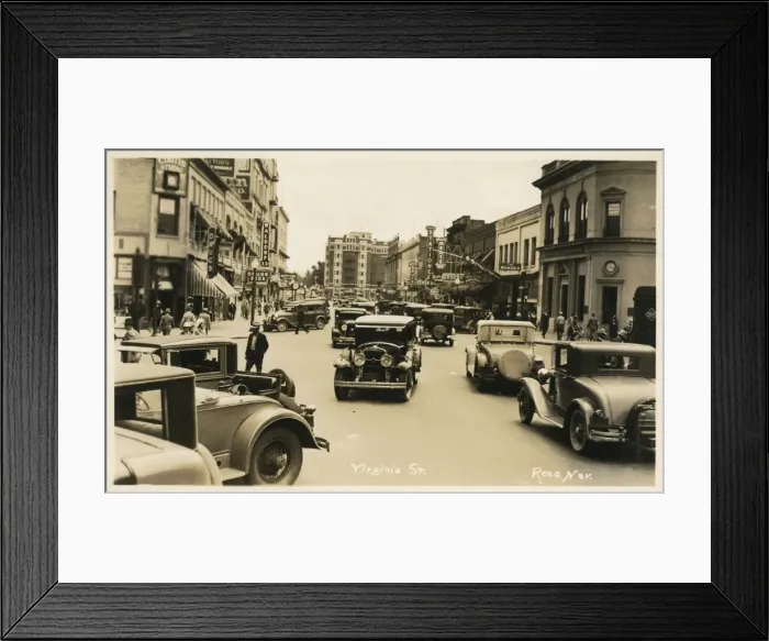 Framed Print : Reno, Nevada, USA - Virginia Street Framed Print : Reno, Nevada, USA - Virginia Street