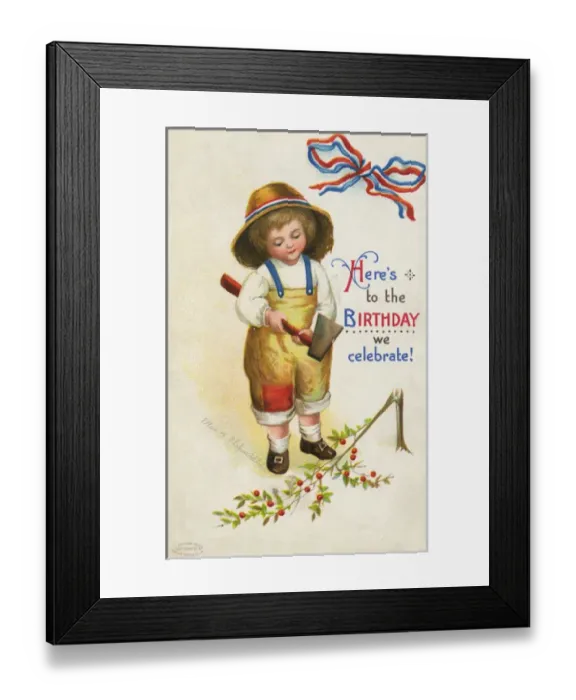Framed Print : Washington and the cherry tree Framed Print : Washington and the cherry tree