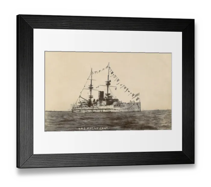 Framed Print : HMS Magnificent - Royal Navy Framed Print : HMS Magnificent - Royal Navy