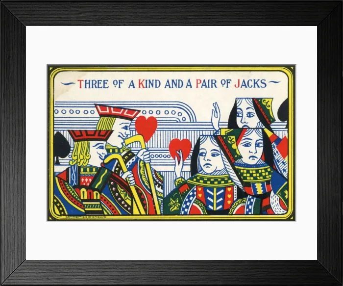 Framed Print : Three of a Kind and Two Jacks Framed Print : Three of a Kind and Two Jacks