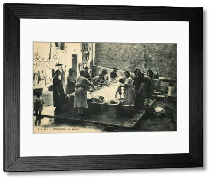 Framed Print : Public Washing facility - Antibes, France Framed Print : Public Washing facility - Antibes, France