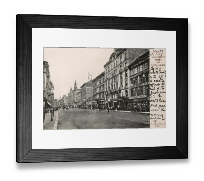 Framed Print : Vienna, Austria - Mariahilferstrasse and the Palace Hotel Framed Print : Vienna, Austria - Mariahilferstrasse and the Palace Hotel
