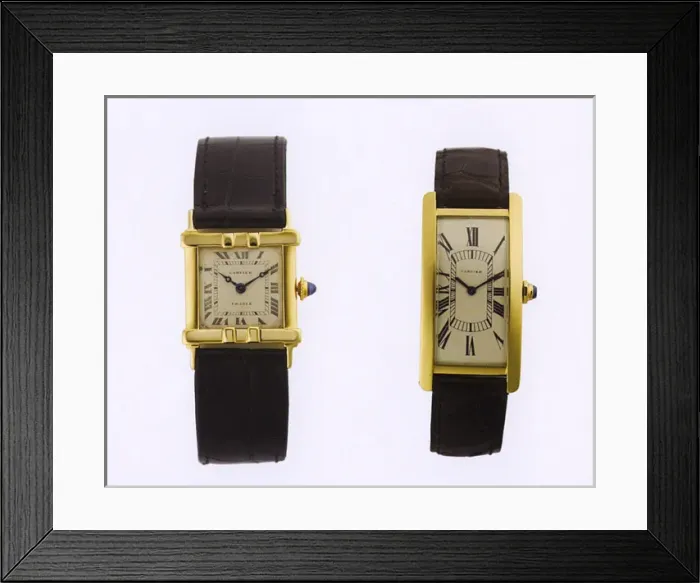 Framed Print : Two Cartier wristwatches Framed Print : Two Cartier wristwatches