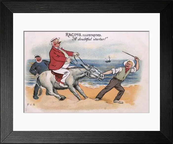 Framed Print : Racing Illustrated - A doubtful starter Framed Print : Racing Illustrated - A doubtful starter