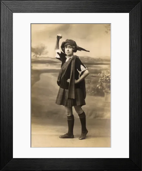 Framed Print : Woman in Scottish fancy dress Framed Print : Woman in Scottish fancy dress