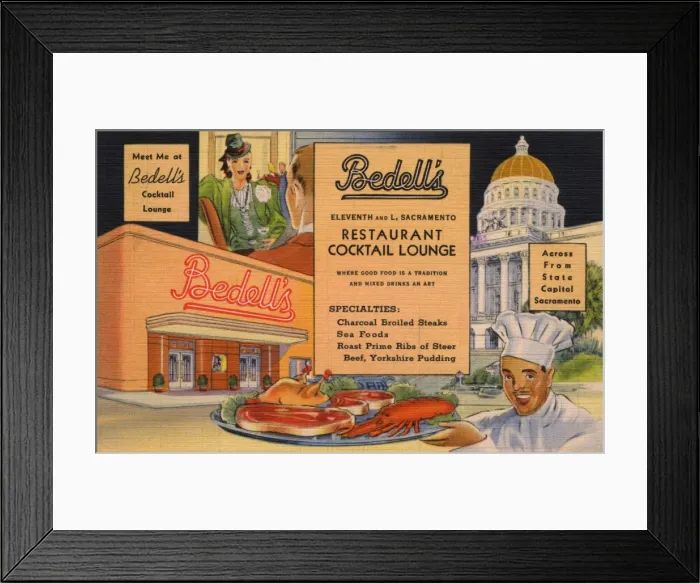 Framed Print : Bedells Cocktail Lounge, Sacremento, California, USA Framed Print : Bedells Cocktail Lounge, Sacremento, California, USA