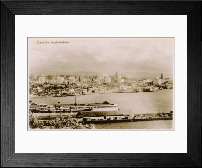 Framed Print : Photographic Panorama of Seattle, Washington, USA Framed Print : Photographic Panorama of Seattle, Washington, USA