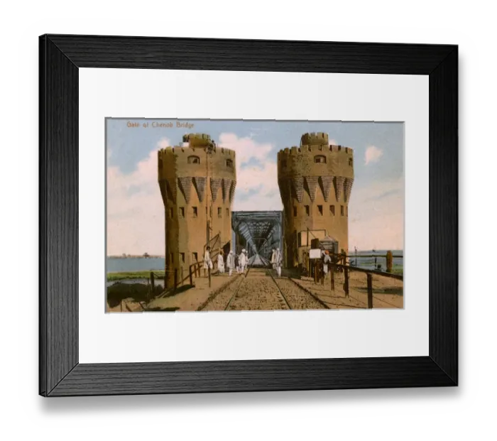 Framed Print : Bridge spanning the Chenab River, Chiniot, Pakistan Framed Print : Bridge spanning the Chenab River, Chiniot, Pakistan