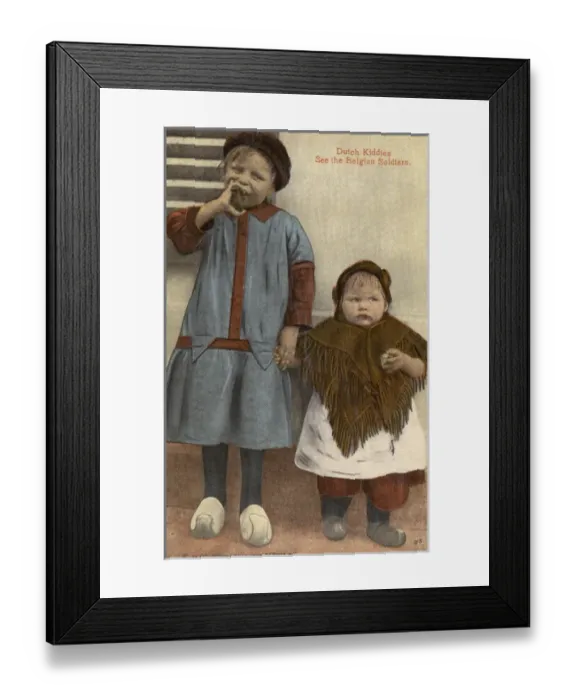 Framed Print : Two Young Dutch Children Framed Print : Two Young Dutch Children