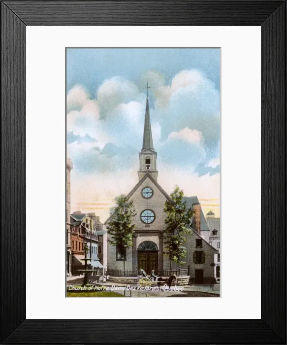 Framed Print : Church of Notre Dames des Victoires, Quebec, Canada Framed Print : Church of Notre Dames des Victoires, Quebec, Canada