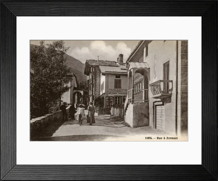Framed Print : Zermatt, Switzerland - A street Framed Print : Zermatt, Switzerland - A street