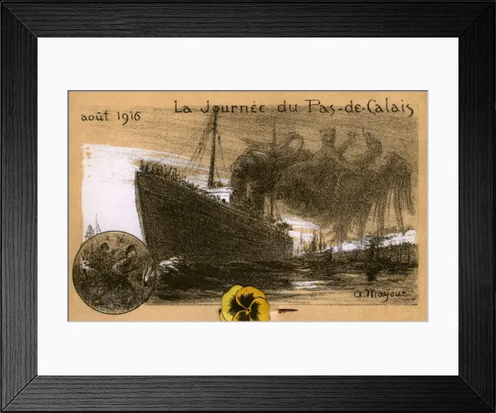 Framed Print : La Journee du Pas-de-Calais Charity card - WWI Framed Print : La Journee du Pas-de-Calais Charity card - WWI