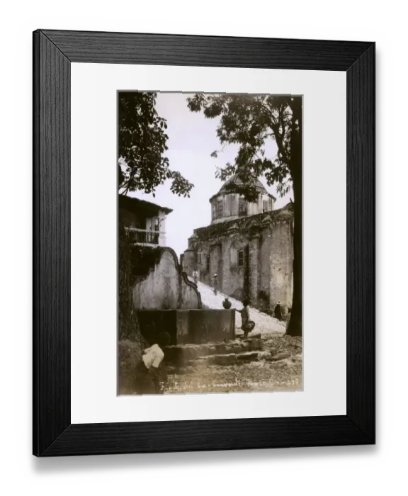 Framed Print : Taxco, Mexico - Public Fountain - San Bernardino Church Framed Print : Taxco, Mexico - Public Fountain - San Bernardino Church