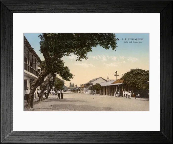 Framed Print : Puntarenas, Costa Rica - Calle del Commercio Framed Print : Puntarenas, Costa Rica - Calle del Commercio