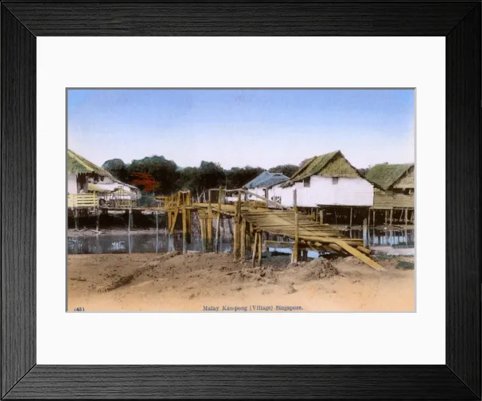 Framed Print : Malay Village, Singapore Framed Print : Malay Village, Singapore