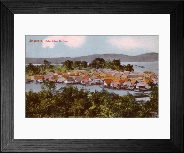 Framed Print : Malay Village, Singapore Framed Print : Malay Village, Singapore