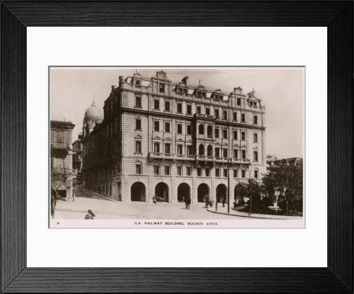 Framed Print : Argentina - Buenos Aires - C. A. Railway Building Framed Print : Argentina - Buenos Aires - C. A. Railway Building